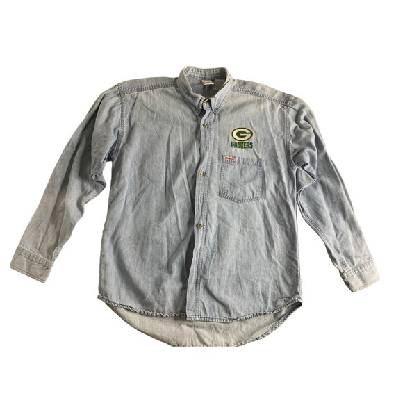 Green bay packers denim shirt deals
