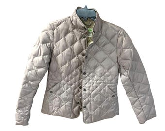 Eddie Bauer Down Womens Size XS Snap Up Coat Winter Puffer Quilted ED550 Premium Goose Down Jacket