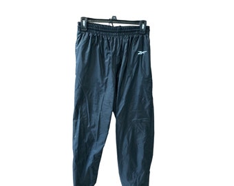Pantaloni Reebok da donna taglia media M Track Jogger Pantaloni della tuta Pullon foderati in nylon vintage