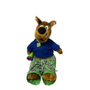 Cartoon Network Scooby Doo Plush Stuffed Animal Toy Fright Flash Light Light 1998 Vintage Shakes Giggles 18 in