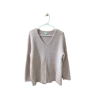 Croft and Barrow Womens Size XXL VNeck Long Sleeve Pullover Sweater Purple Lilac