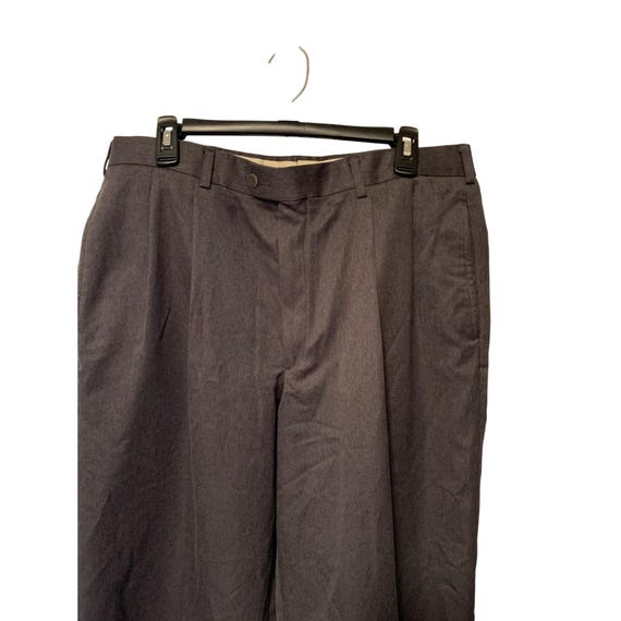 savane pleated dress pants Savane pants men's 42x29 silk works beige pleated cuffed dress pants