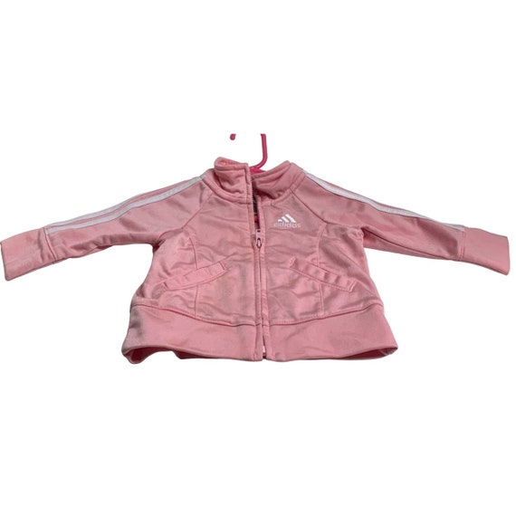 Adidas Girls Baby Infant Size Pink Vintage Full Z… - image 1