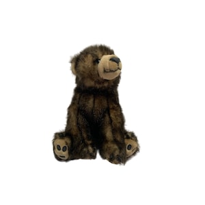 Animal Alley Plush Bear Stuffed Animal Toy Black Tan Soft 13 in Seated Toy R US