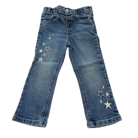 y2k Faded Glory Girls Infant Baby Sz 24 months Pull On Jeans Blue