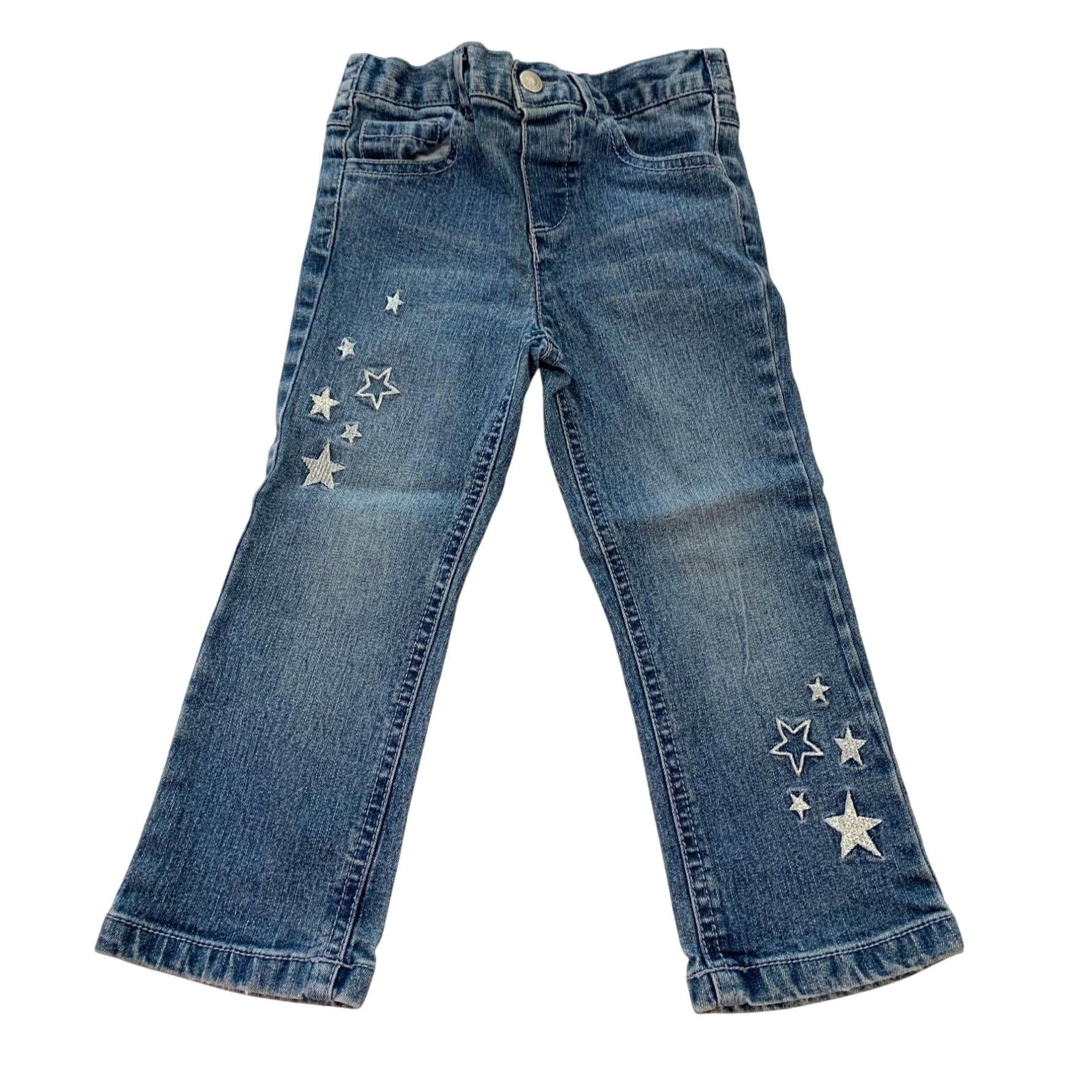 Y2k Faded Glory Girls Infant Baby Sz 24 Months Pull on Jeans Blue 