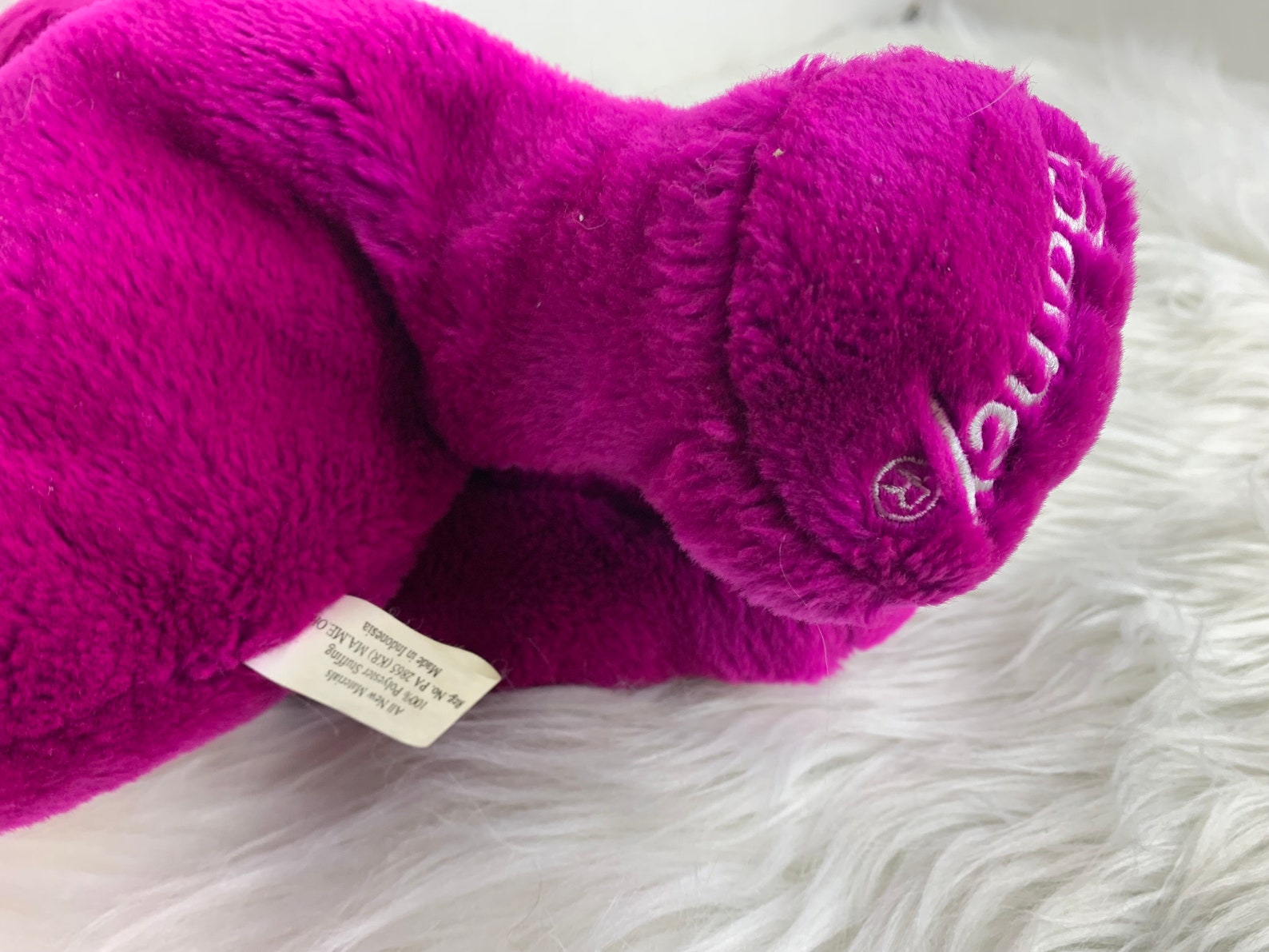 Golden Bear Plush Barney Vintage Dinosaur Stuffed Animal Toy Etsy