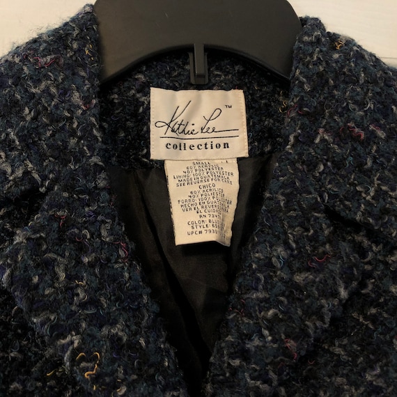 Kathie Lee Collection Womens Sz S Blue Lined Jack… - image 2