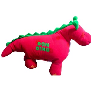 Don Dino Peluche Dinosaurio Rosa Felpa Trex Libro Primera Edición 2000 20 en Longitud
