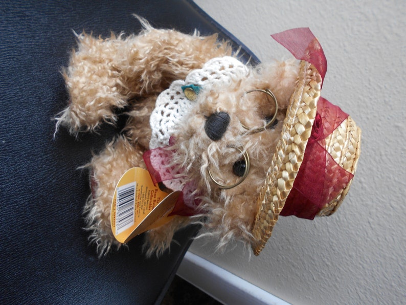 Brass Button Bears Plush w tags 1997 Rosie the bear IN a straw hat /& glasses Cute
