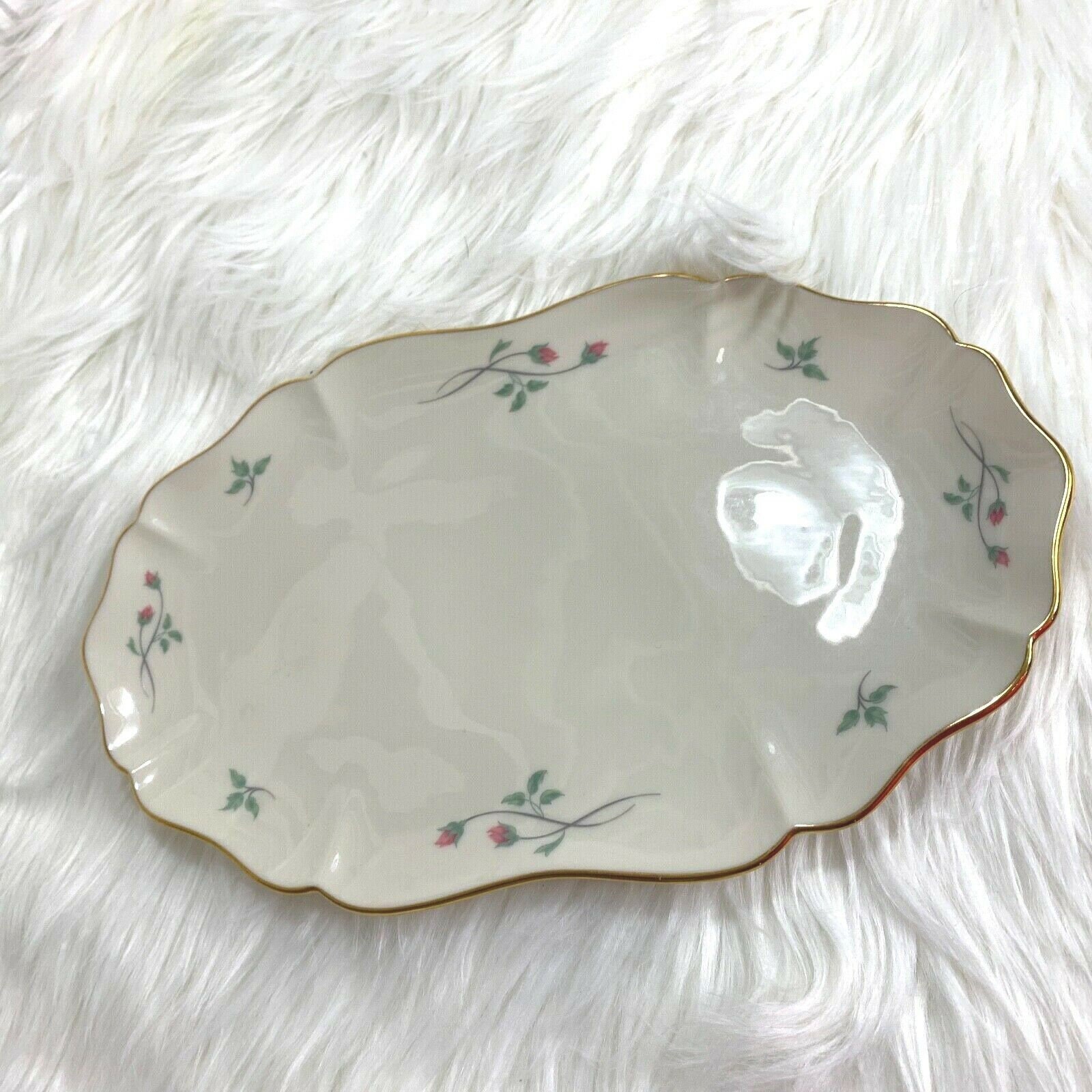 Lenox China Rose Manor 12 Oval Tray Serving Platter 24K Etsy