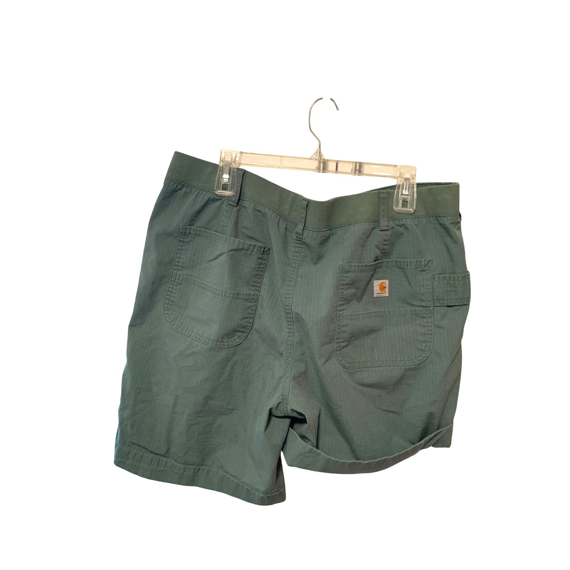Carhartt Womens Size 18 Ripstop Green Roll Tab Hem Shorts Original
