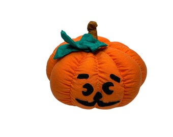 Muñeco de peluche Toy O Rama, calabaza, Halloween, cosecha de otoño, Jack O Lantern, nailon, 7 pulgadas de ancho x 5 pulgadas de alto