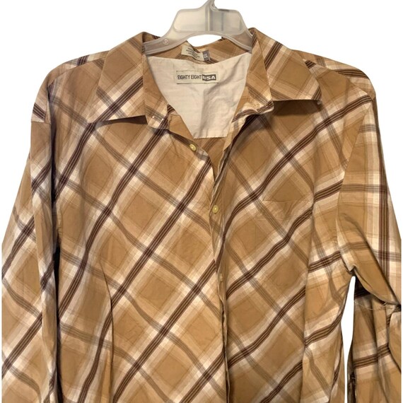 eighty eight dress shirts Eighty Eight Mens Button Up Shirt Long Sleeve Small S Plaid 21x27
