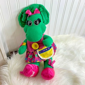 Playskool Baby Bop Dress Me Plush Stuffed Animal Toy Talk & Dress 1992 71248