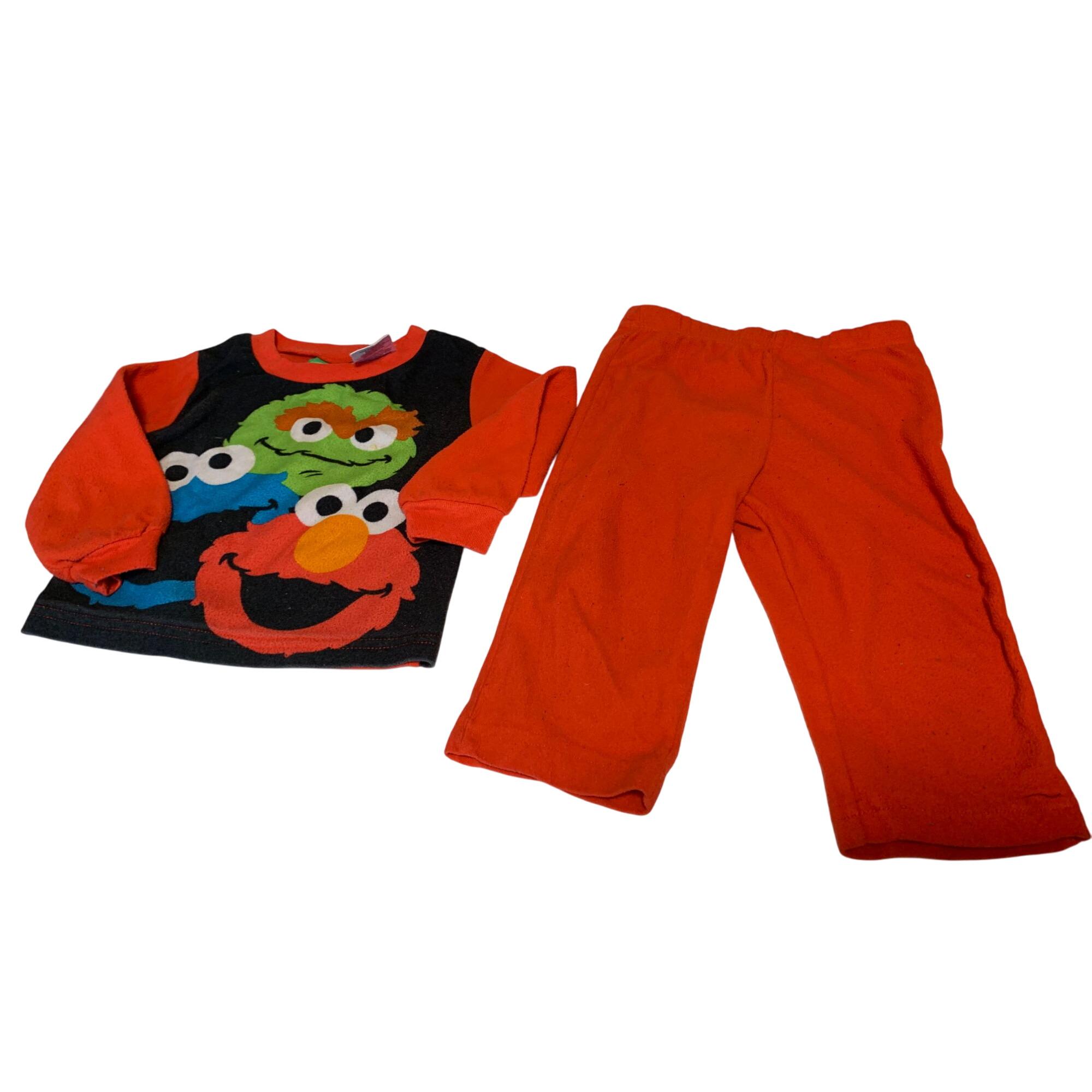 Sesame Street Elmo 2 Piece Pajamas Infant Baby Sz 18 Months