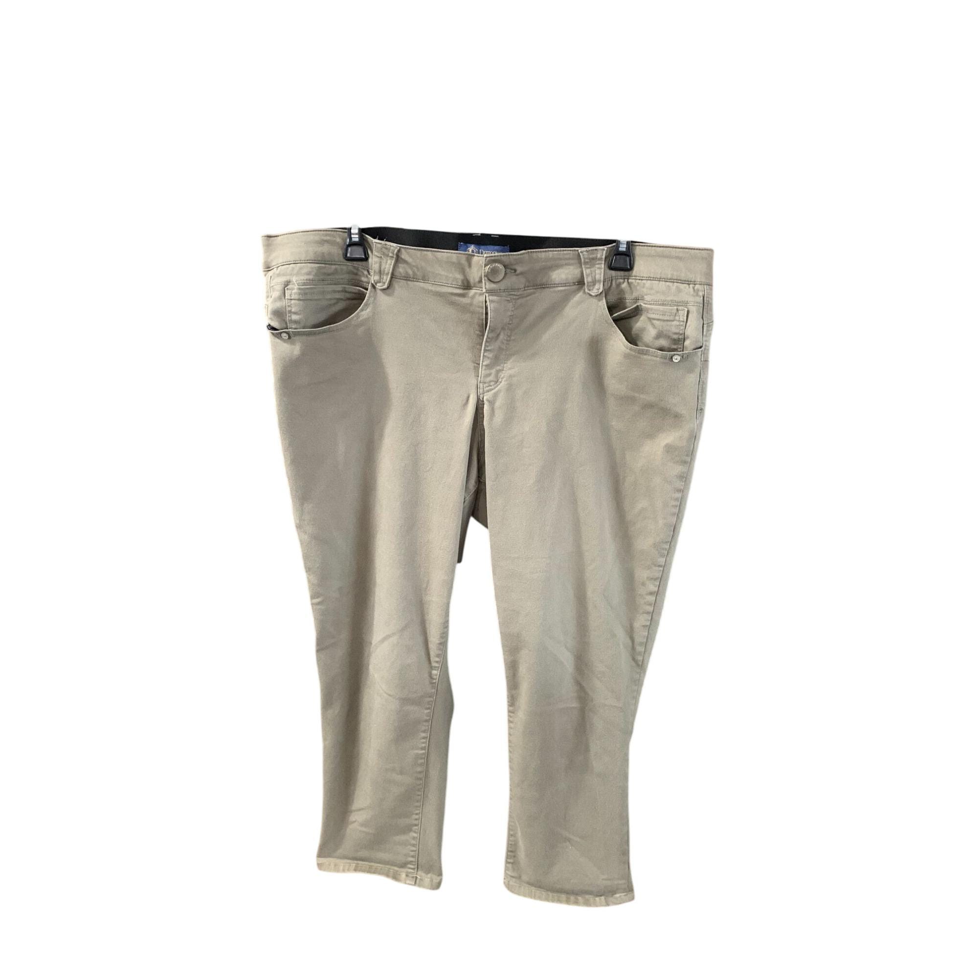 Democracy Womens Size 22W Green Army Ab Solution Pants Ankle