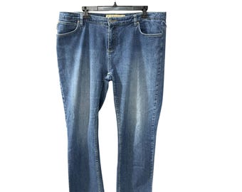 Cabelas Casuals レディース サイズ 16 R ジーンズ ストレート レッグ ママ ジーンズ 917937 ブルー デニム