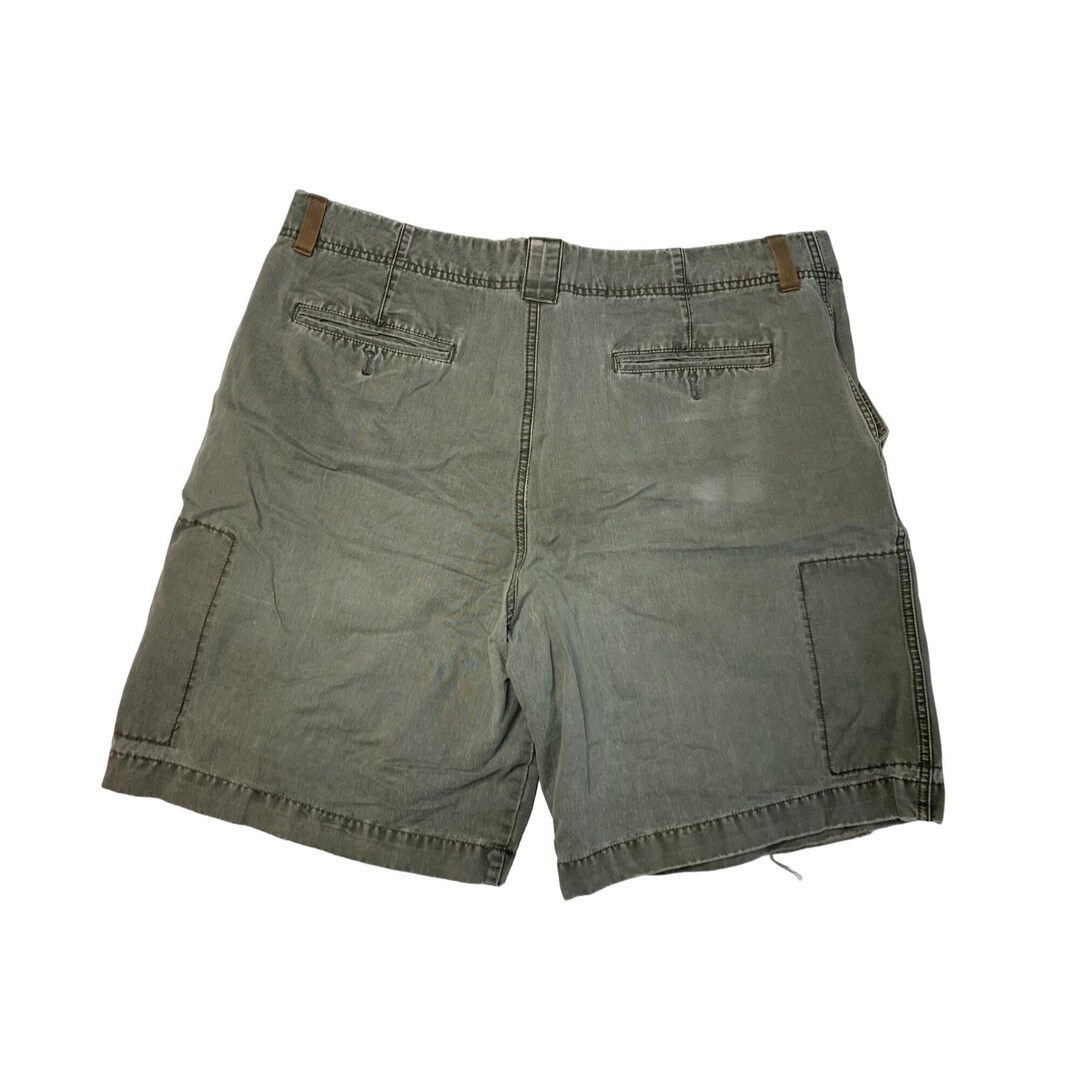 パンツ KIKS TYO corduroy camo short pants y2k VINTAGE KIKWEAR SHINY OLIVE GREEN RAVE SHORTS+ tag | Depop