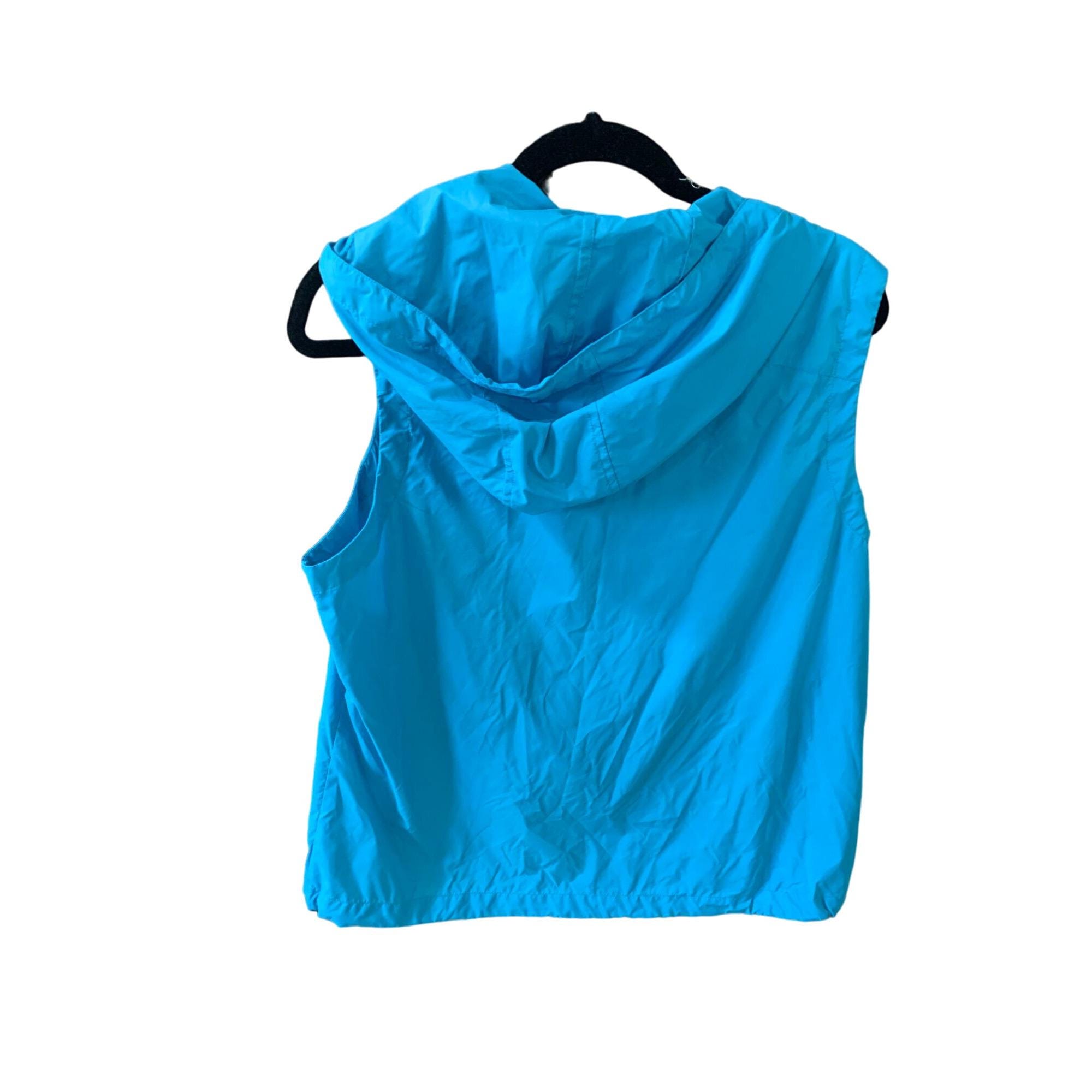 Veste Coupe-vent Femme Eddie Bauer, Bleu Texturé, Taille M, Fermeture éclair Intégrale