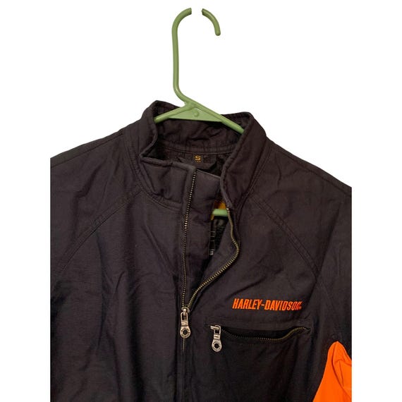 Harley Davidson Womens Size Small Black Orange Nylon Mid Length