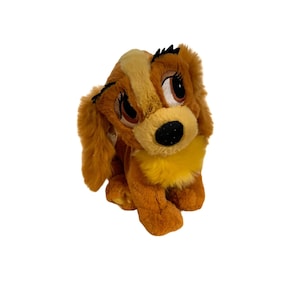 DIsney lady and the tramp plush dog Cocker spaniel Stuffed Animal Puppy Toy 8 in Tall