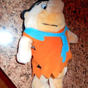 Nanco Vintage Fred Flintstone Plush Stuffed 10.5&quot; Tall 1989
