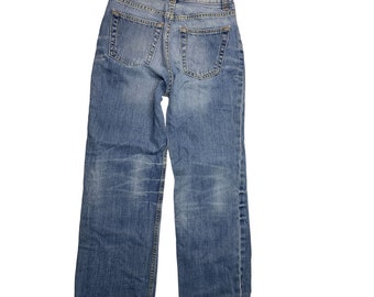 Gap Denim Boys Siz 14 R Original Fit Distressed Jean Denim Jeans LIght Wash Straight Leg