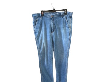 Carhartt Mens Size 38x34 Relaxed Fit Jeans Straight LEg Carpenter Vintage