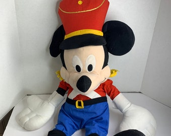 Disney Store Mickey Mouse 31 in Jumbo Huge Large Plush Nutcracker Holiday Solider