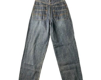 OTB Jungen Größe 16 Tapered Y2K Vintage Jeans Blue Denim
