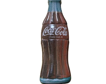 コカコーラ コーク 金属缶容器 蓋付き ボトル 9.75 インチ x 幅 3