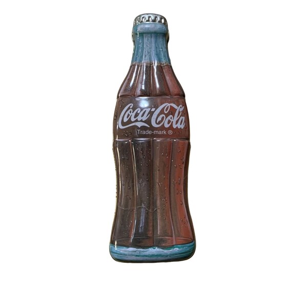 コカコーラ コーク 金属缶容器 蓋付き ボトル 9.75 インチ x 幅 3