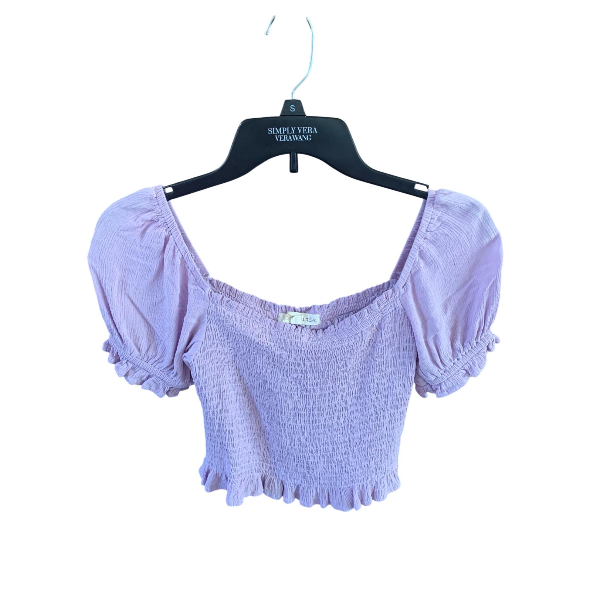 Haut Imprimé Violet INC - Col V, Manches 3/4 - Taille L - Vintage Y2K - Parfait état