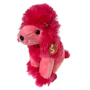 New Ty Beanie Buddies Parfum Pink Poodle Dog 2003 Vintage 12 in Plush Stuffed Animal Doll Toy