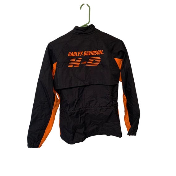 Harley Davidson Womens Size Small Black Orange Nylon Mid Length
