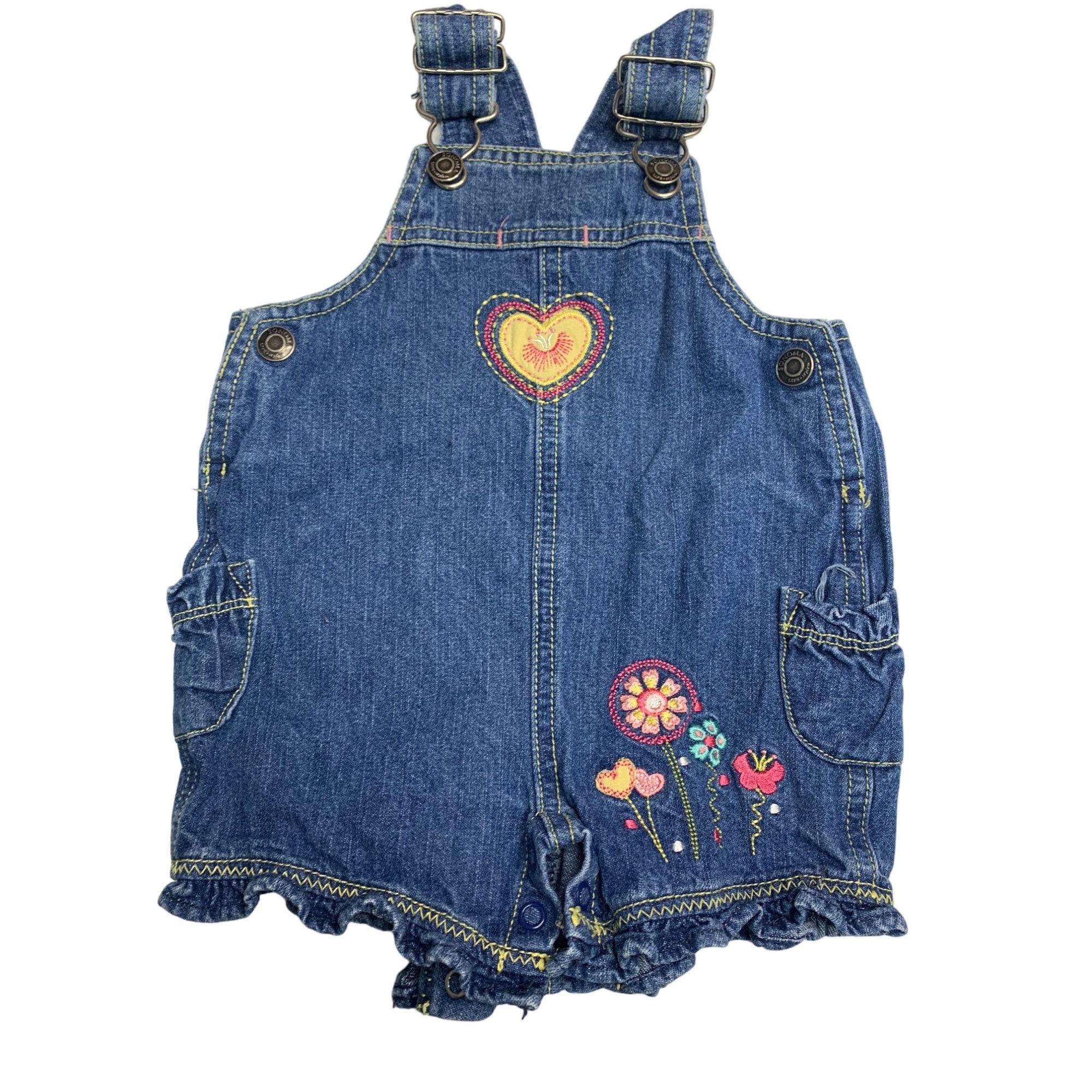 Sonoma Girls Infant Baby Size 3 6 Months Bib Overall Shorts