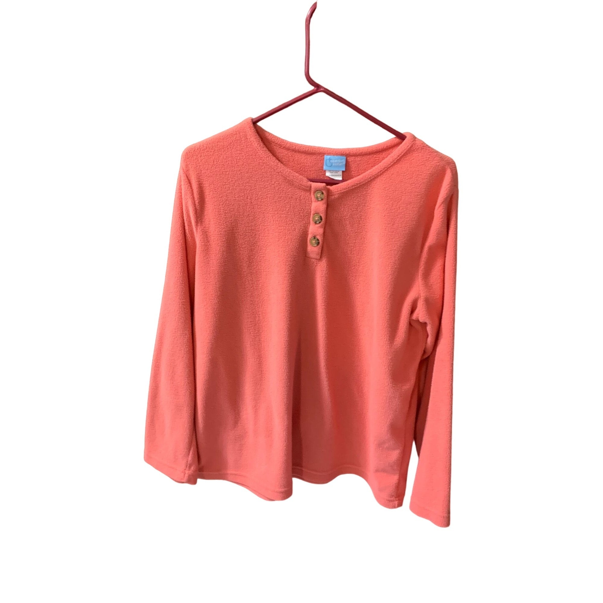 Chemise Femme Aéropostale Manches Longues Taille M – Corail V-Neck