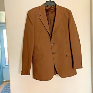 Levis Mens Sz 44 L Brown Jacket Blazer Coat Vintage   Dry Clean Only