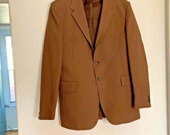 Levis Mens Sz 44 L Brown Jacket Blazer Coat Vintage   Dry Clean Only