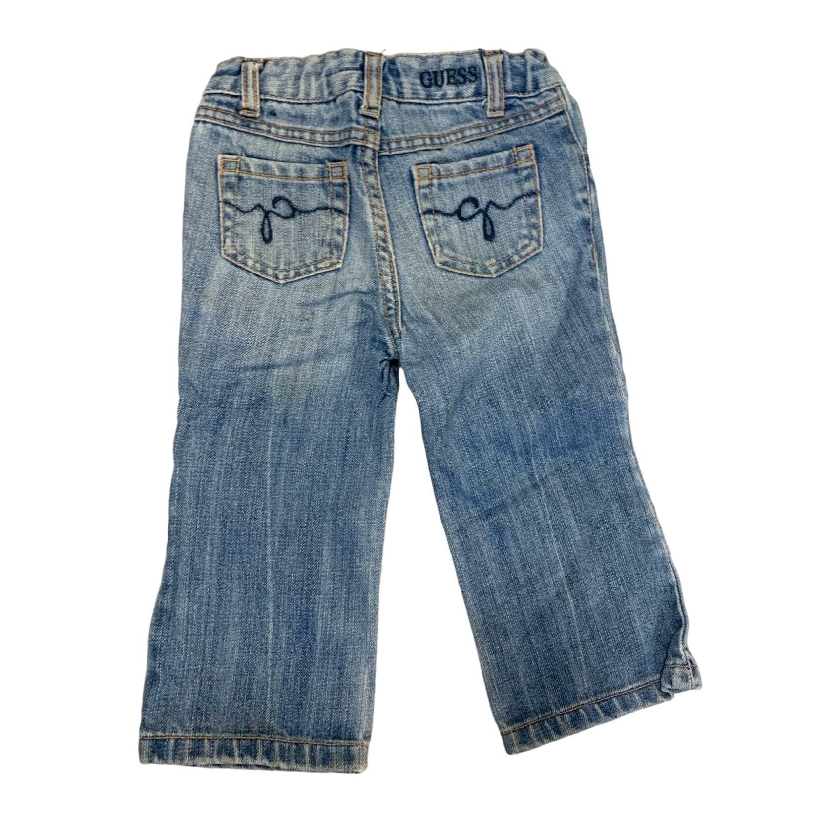 Guess Boys Infant Baby 18 Months Adjustable Waist Jeans Light Wash