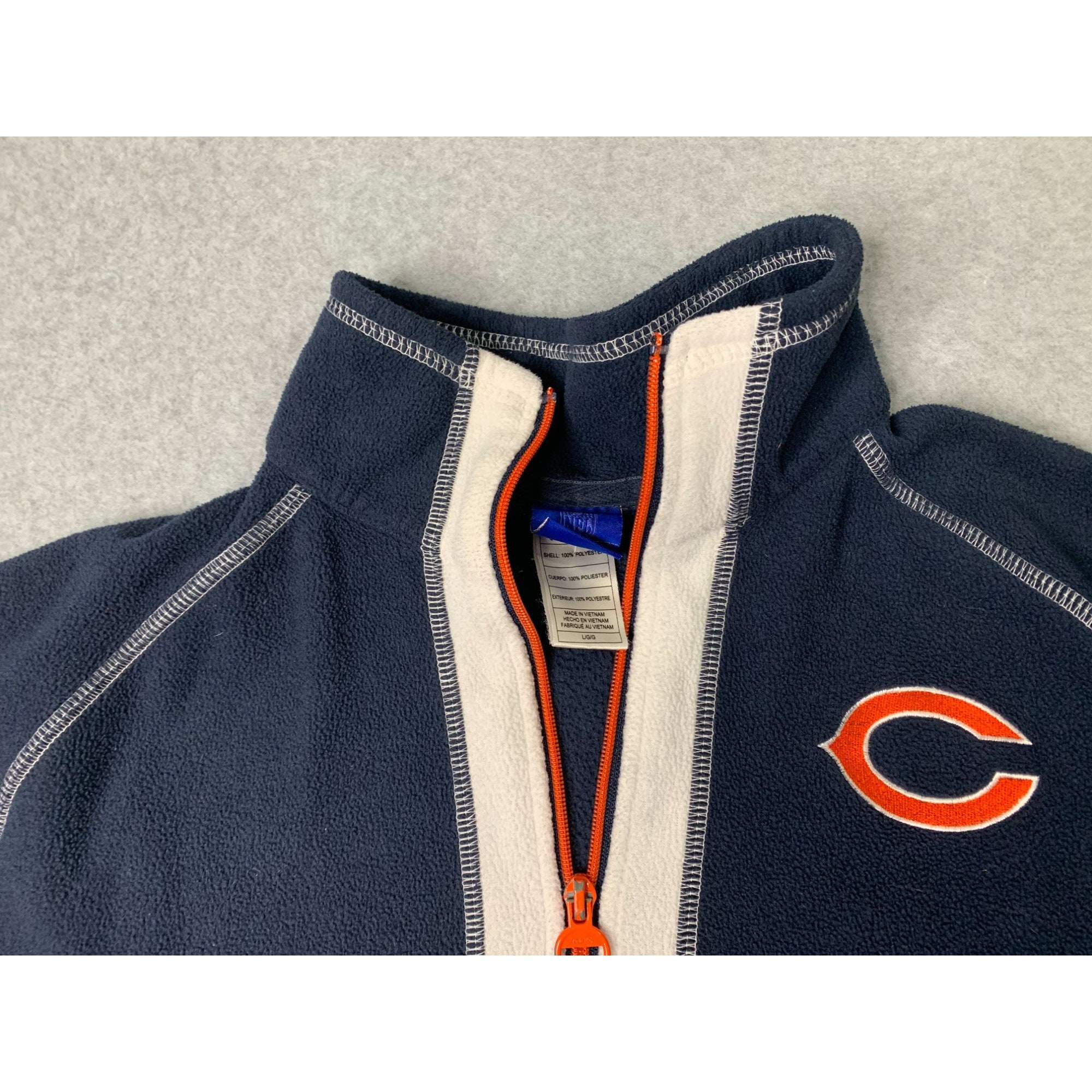 NFL シカゴベアーズ　ジップアップ　ジャケット　XLサイズ ○H3【US輸入】 【希少】NFL シカゴ・ベアーズ ジャケット 【XXL