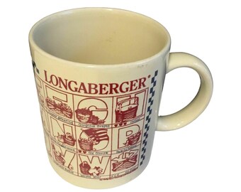 Longaberger Cup Mug 3.75" tall x 3.25" diam