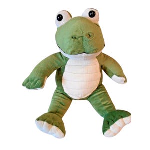 Teddy Mountain Plush Stuffed Animal Toy Alligator Crocodile 17.5 in tall Green White
