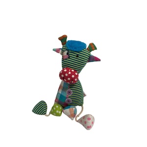 Ganz H12594 Stringles Cow Plush Stuffed Animal Toy Striped Patchwork Multicolor
