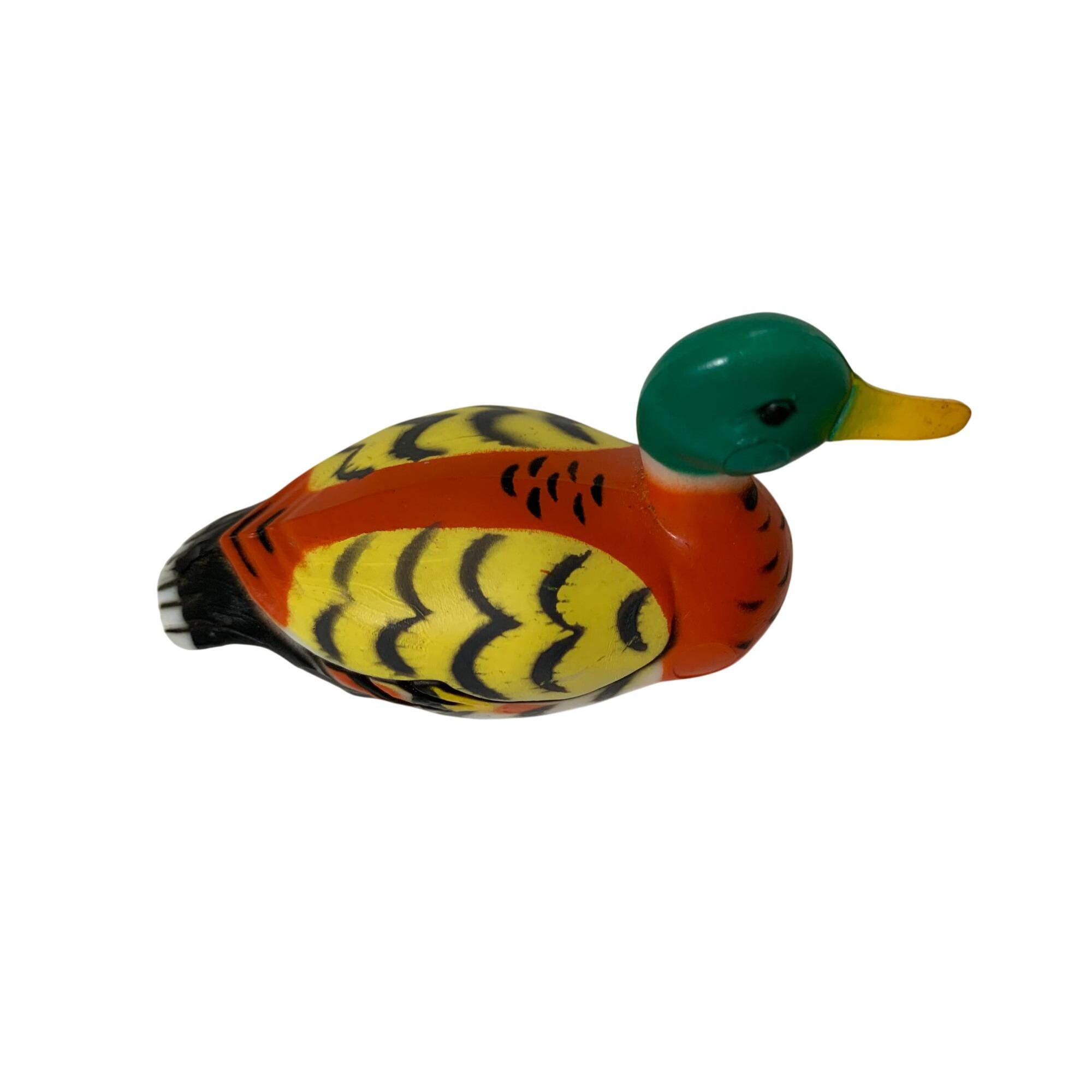 Duck Pencil Sharpener Orange Yellow Fowl Vintage Collectible 3.25