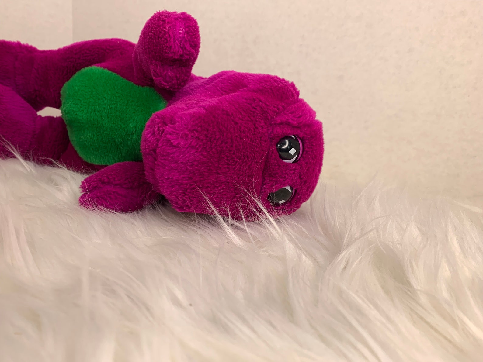 Golden Bear Plush Barney Vintage Dinosaur Stuffed Animal Toy Etsy