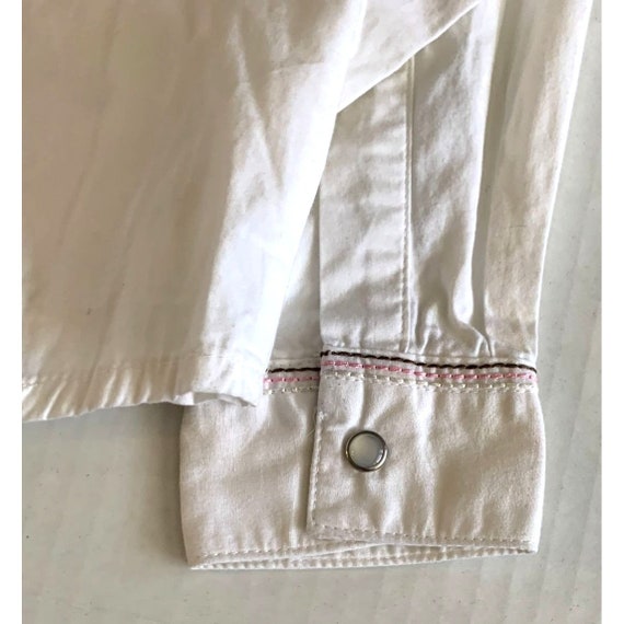 Wrangler Girls Size XXL 14 Button Up Shirt Pearl … - image 4