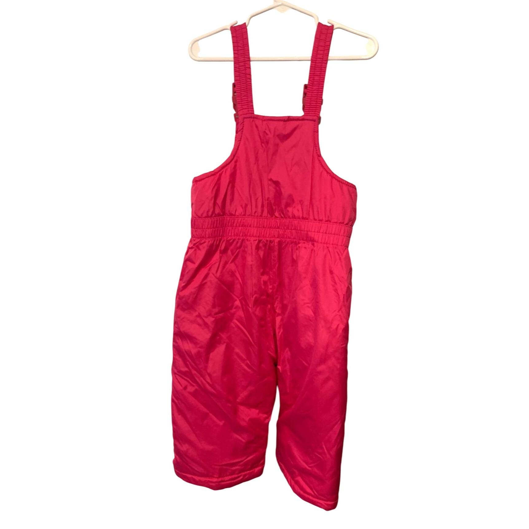 Faded Glory Girls Sz 2T Pink Bib Overalls Snow Pants Winter Ski - Etsy display picture 1