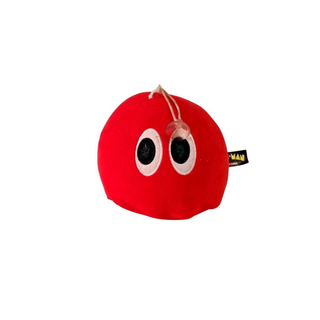 Pacman Plush Red Ghost 5.5 in Tall With Suction Cup Stuffed Animal Toy ...